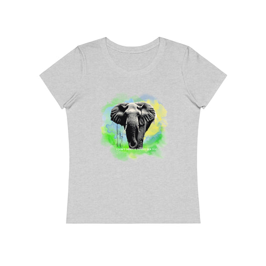 Women's Front-Print T-Shirt Elephant